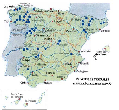 Pantanos de espana mapa